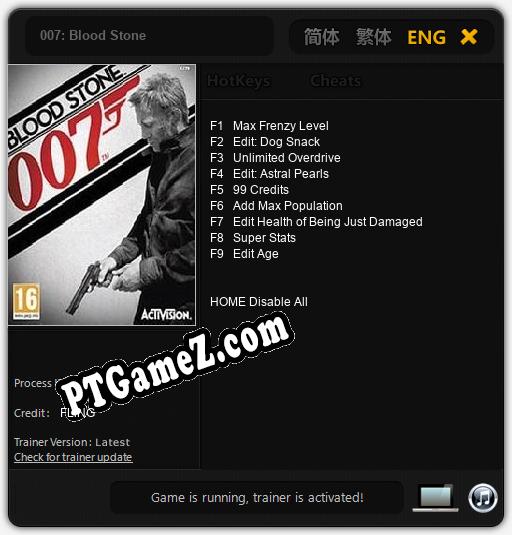 007: Blood Stone: Treinador (V1.0.43)