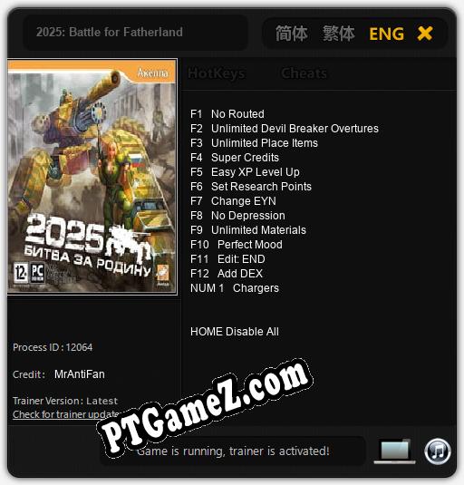 2025: Battle for Fatherland: Cheats, Trainer +13 [MrAntiFan]