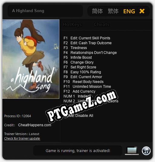 A Highland Song: Treinador (V1.0.38)