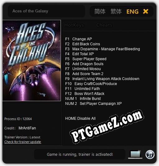Aces of the Galaxy: Cheats, Trainer +14 [MrAntiFan]