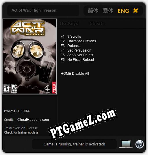 Act of War: High Treason: Trainer +6 [v1.2]