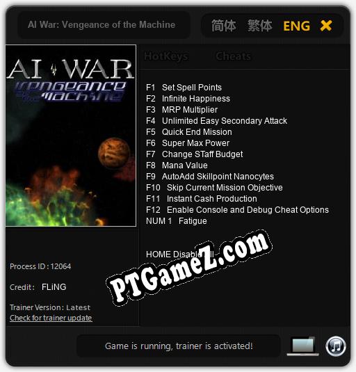 AI War: Vengeance of the Machine: Trainer +13 [v1.7]