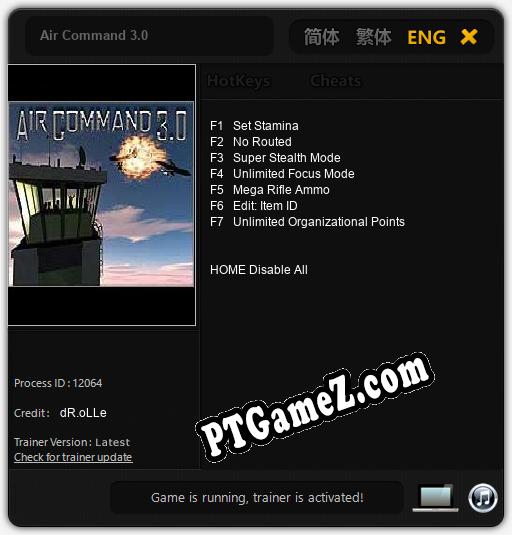 Treinador liberado para Air Command 3.0 [v1.0.2]