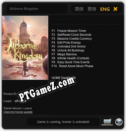 Airborne Kingdom: Treinador (V1.0.92)
