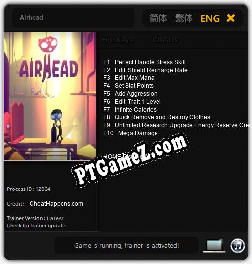 Treinador liberado para Airhead [v1.0.9]