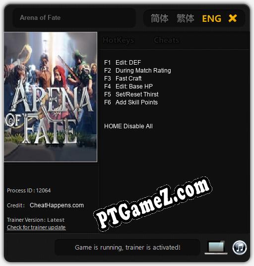 Arena of Fate: Cheats, Trainer +6 [CheatHappens.com]