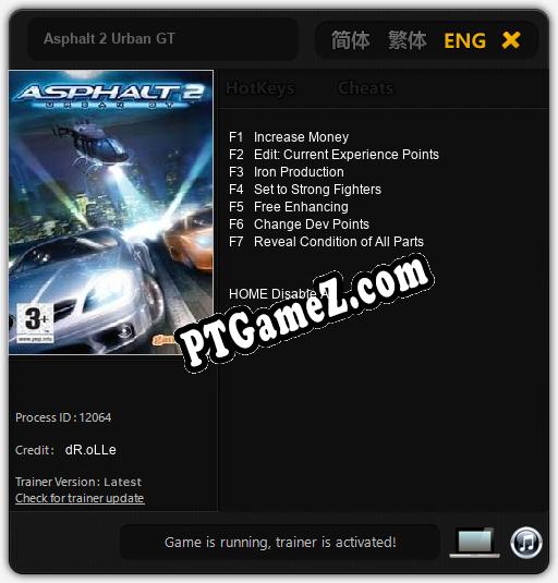 Asphalt 2 Urban GT: Cheats, Trainer +7 [dR.oLLe]