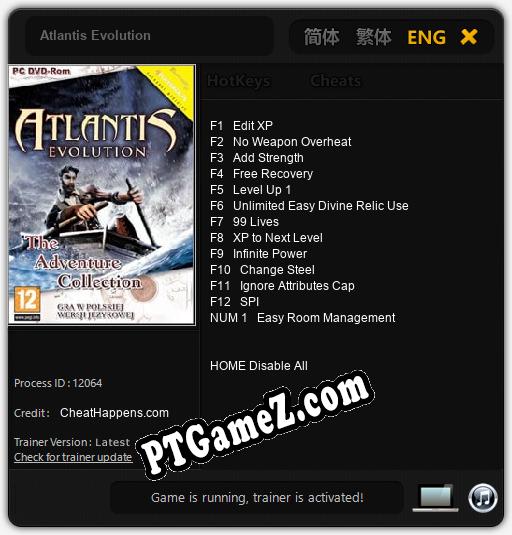 Treinador liberado para Atlantis Evolution [v1.0.7]