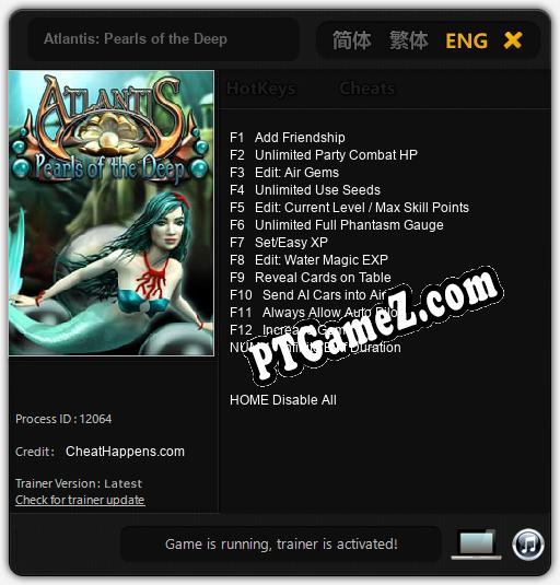 Atlantis: Pearls of the Deep: Trainer +13 [v1.7]