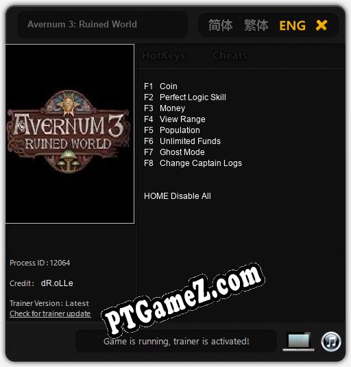 Avernum 3: Ruined World: Trainer +8 [v1.6]