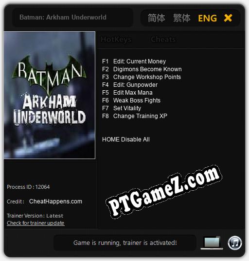 Batman: Arkham Underworld: Treinador (V1.0.39)