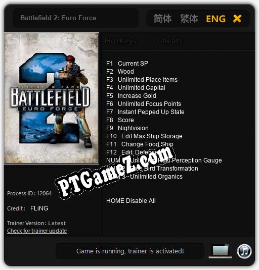 Battlefield 2: Euro Force: Cheats, Trainer +15 [FLiNG]