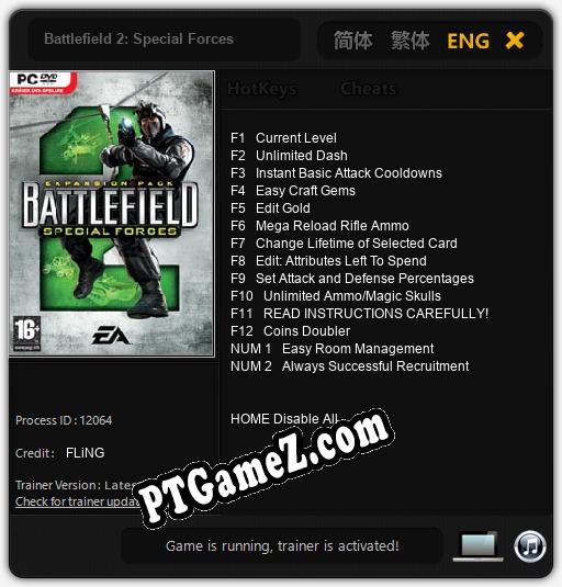 Battlefield 2: Special Forces: Treinador (V1.0.18)