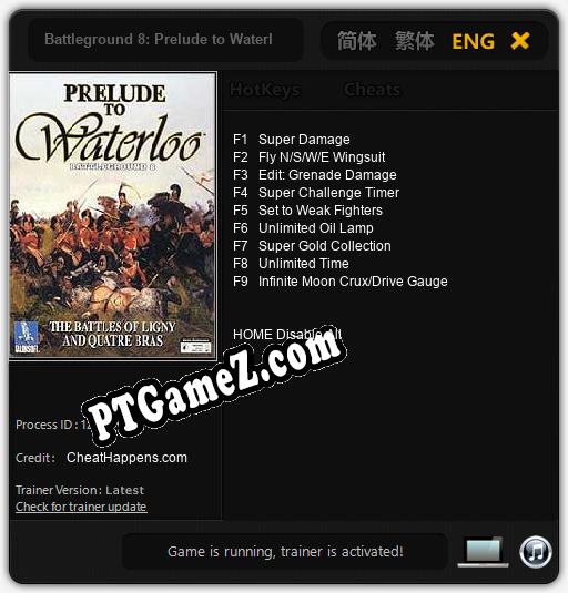 Battleground 8: Prelude to Waterloo: Treinador (V1.0.5)