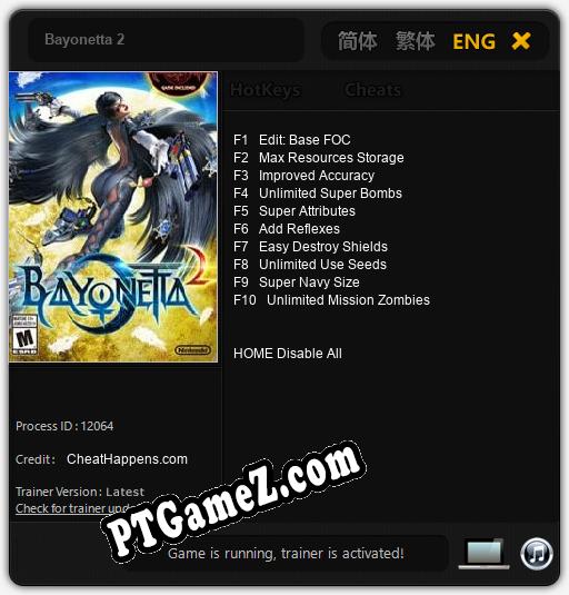 Treinador liberado para Bayonetta 2 [v1.0.3]