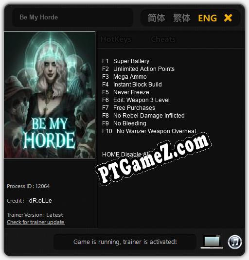 Be My Horde: Treinador (V1.0.74)