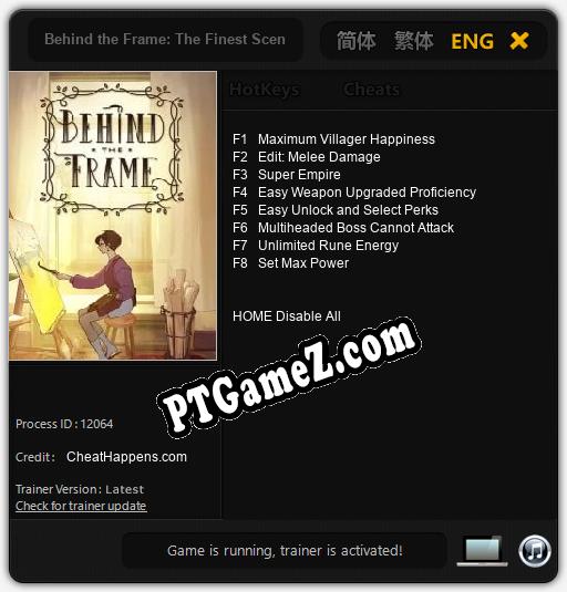 Behind the Frame: The Finest Scenery: Cheats, Trainer +8 [CheatHappens.com]