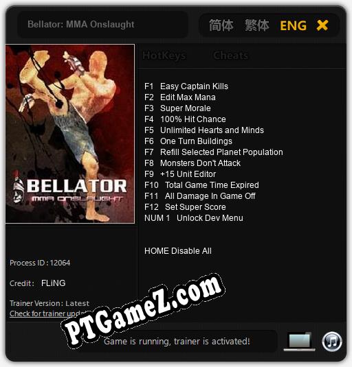 Bellator: MMA Onslaught: Treinador (V1.0.93)