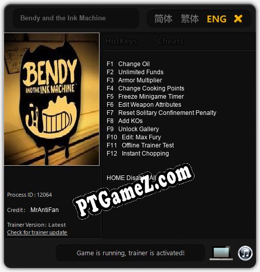Bendy and the Ink Machine: Treinador (V1.0.36)