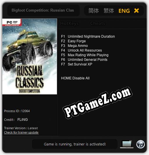 Bigfoot Competition: Russian Classics: Cheats, Trainer +7 [FLiNG]