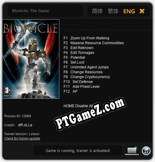 Bionicle: The Game: Treinador (V1.0.47)