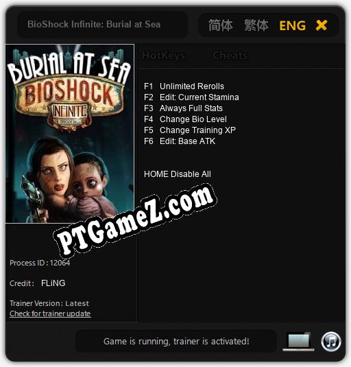 BioShock Infinite: Burial at Sea Episode Two: Trainer +6 [v1.4]