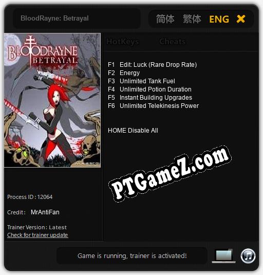 BloodRayne: Betrayal: Trainer +6 [v1.5]