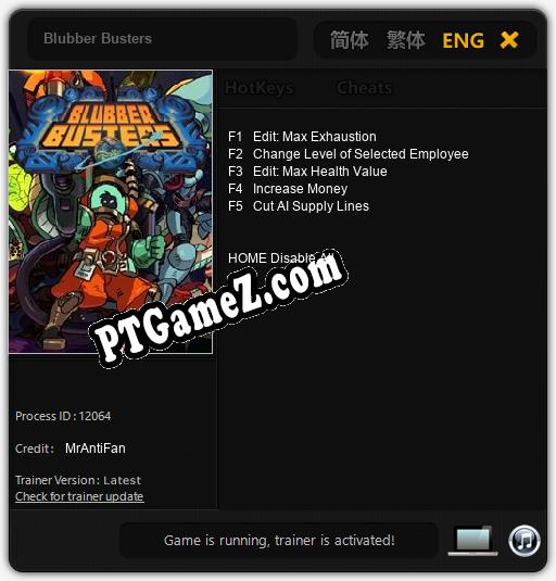 Treinador liberado para Blubber Busters [v1.0.1]