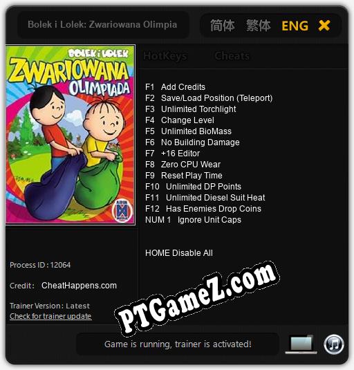 Bolek i Lolek: Zwariowana Olimpiada: Trainer +13 [v1.3]