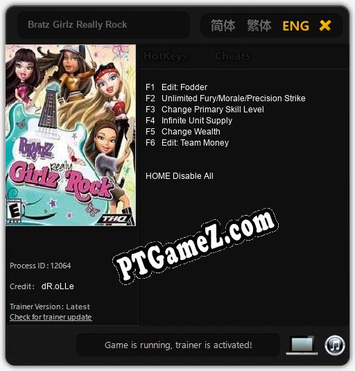 Bratz Girlz Really Rock: Cheats, Trainer +6 [dR.oLLe]