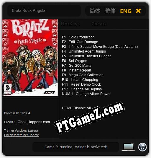 Bratz Rock Angelz: Cheats, Trainer +13 [CheatHappens.com]