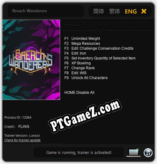 Treinador liberado para Breach Wanderers [v1.0.7]