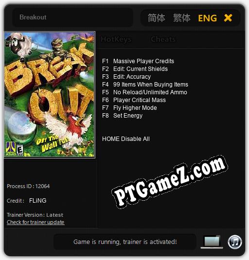 Treinador liberado para Breakout [v1.0.5]