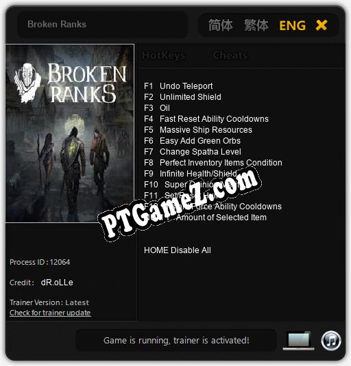 Broken Ranks: Cheats, Trainer +13 [dR.oLLe]