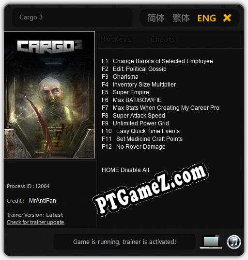 Treinador liberado para Cargo 3 [v1.0.1]