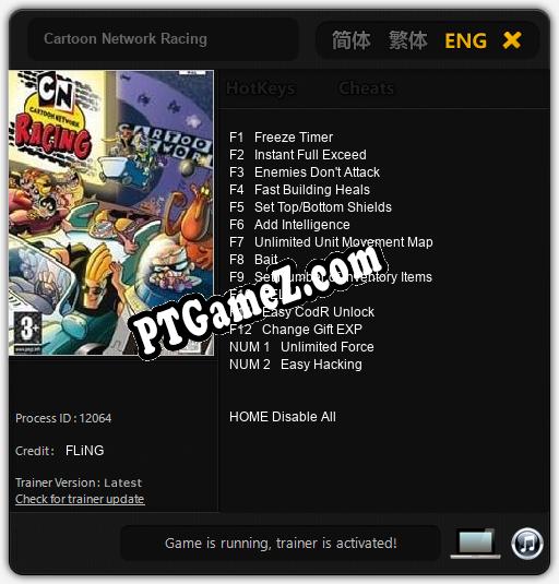Treinador liberado para Cartoon Network Racing [v1.0.7] » PTGamez.com ...