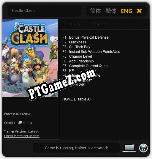 Treinador liberado para Castle Clash [v1.0.2]