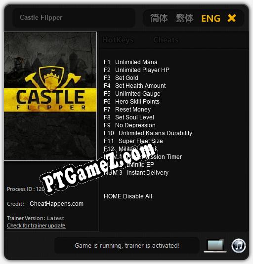 Treinador liberado para Castle Flipper [v1.0.4]
