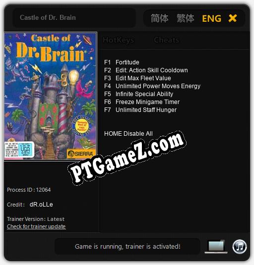 Castle of Dr. Brain: Cheats, Trainer +7 [dR.oLLe]