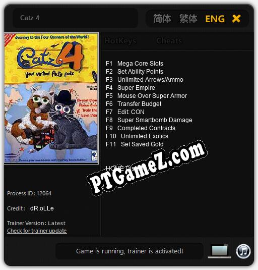 Treinador liberado para Catz 4 [v1.0.5]