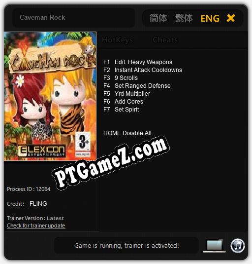 Treinador liberado para Caveman Rock [v1.0.5]
