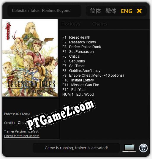 Celestian Tales: Realms Beyond: Treinador (V1.0.36)