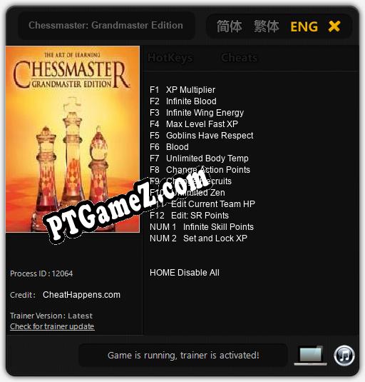 Treinador liberado para Chessmaster: Grandmaster Edition [v1.0.3]