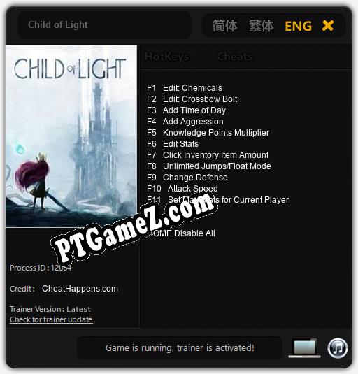 Child of Light: Cheats, Trainer +11 [CheatHappens.com]