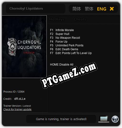 Treinador liberado para Chornobyl Liquidators [v1.0.6]