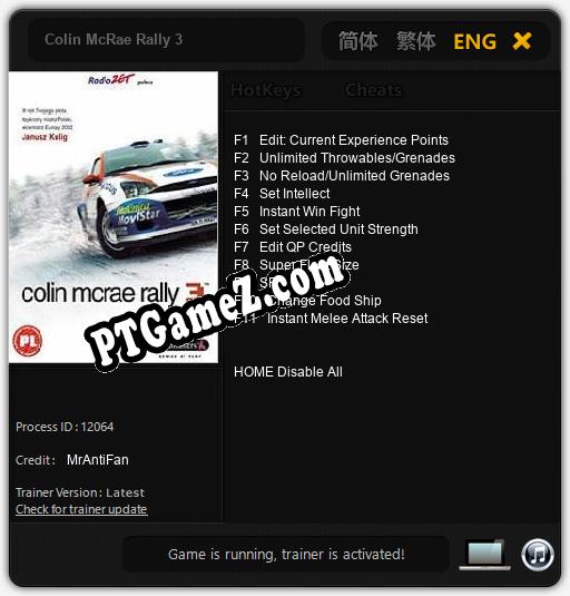 Colin McRae Rally 3: Cheats, Trainer +11 [MrAntiFan]