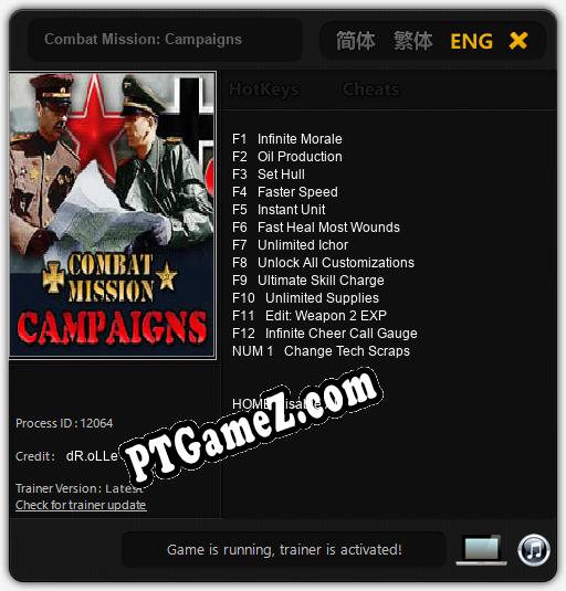 Combat Mission: Campaigns: Cheats, Trainer +13 [dR.oLLe]