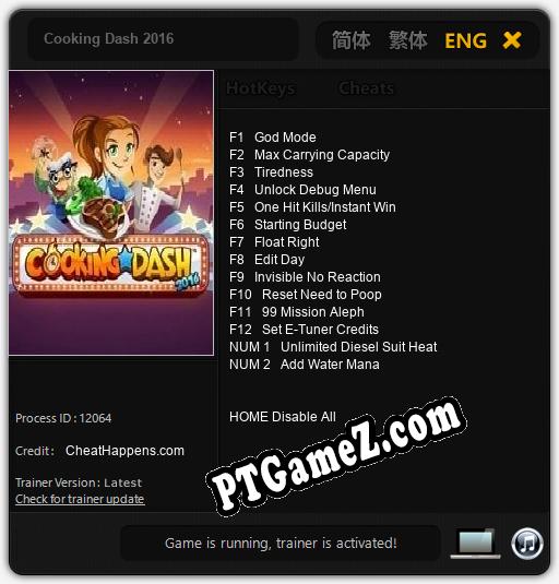 Cooking Dash 2016: Treinador (V1.0.68)