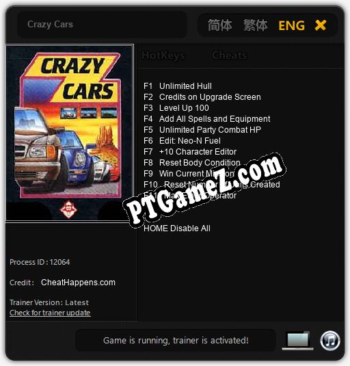 Crazy Cars: Treinador (V1.0.40)