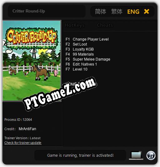 Critter Round-Up: Treinador (V1.0.38)